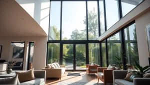 Showcasing stylish and energy-efficient windows Manchester in a chic home with natural lighting.