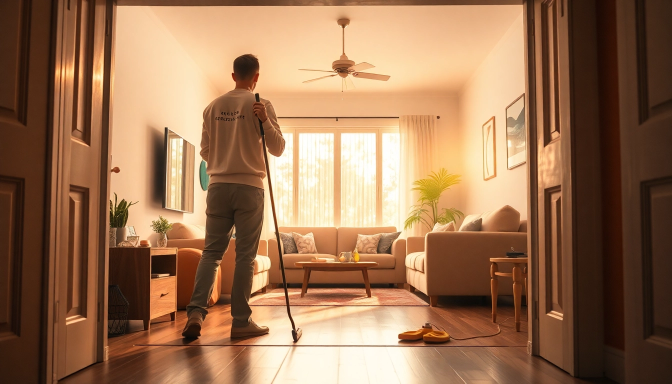 Efficient bond cleaning Logan service restoring a cozy living room to pristine condition.