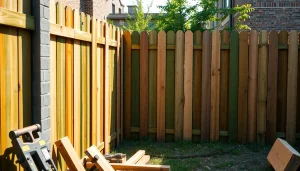 Explore quality fencing companies Manchester enhancing residential landscapes with sturdy wooden installations.