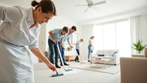 Efficient bond cleaning Logan service team enhancing the cleanliness of a home during end-of-lease preparation.