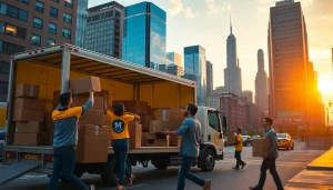 Best movers NYC team efficiently relocating items in a busy urban setting.