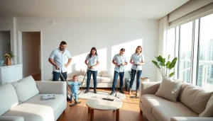 Efficient bond cleaning Logan professionals transforming a pristine apartment environment.