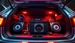 Powering a high-performance audio system with a SCiB battery, highlighting efficient energy transmission.