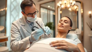 Experience Sculptra near me during a professional treatment in a serene medspa environment.