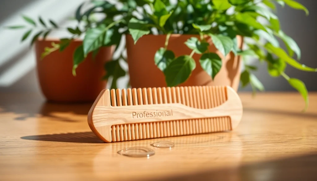 Using a curly hair comb with wide teeth carefully detangles curls without breakage.
