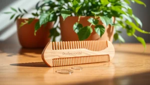 Using a curly hair comb with wide teeth carefully detangles curls without breakage.