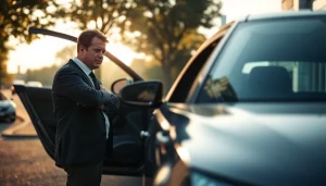 Driver visibly stressed as they face the dilemma of keys locked in car, needing immediate help.
