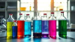 Promote all check the TeSR™ media family with vibrant colored solutions in an organized lab setting.