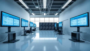Datenräume für den sicheren Austausch vertraulicher Informationen in einem modernen Büro