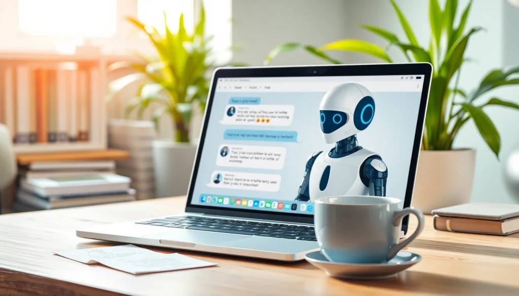 Engaging AI Friend chatbot in a cozy setting, promoting virtual companionship.