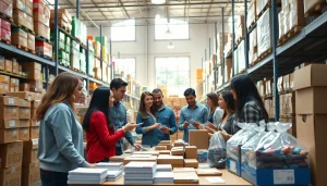 Showcase of wholesale products to sell on amazon with enthusiastic sellers engaging in discussions.