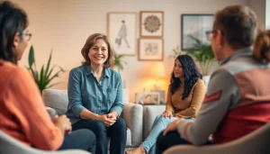 Therapist guiding individuals in effective techniques for dealing with anxiety.