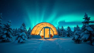 Enjoy breathtaking views from igloo hotels lapland under the stunning Northern Lights