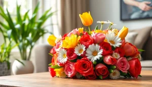 Bright and colorful bouquet representing Flower Delivery South Morang services in a cozy setting.