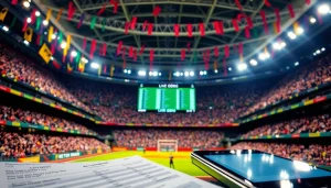 Engaging scene of spectators enjoying Live Odds in a vibrant sports stadium setting.
