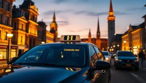 Blean to Canterbury taxi ready for passengers with beautiful Canterbury backdrop