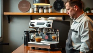 Cimbali teknik servis uzmanları espresso makinesi tamir ederken yüksek kalite hizmet sunuyor.