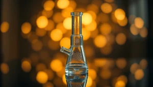 Showcasing a modern Dab Rig with intricate design and reflective surfaces.