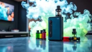 Experience the Foger Switch Pro Kit with its vibrant design, showcasing its features and flavor options.