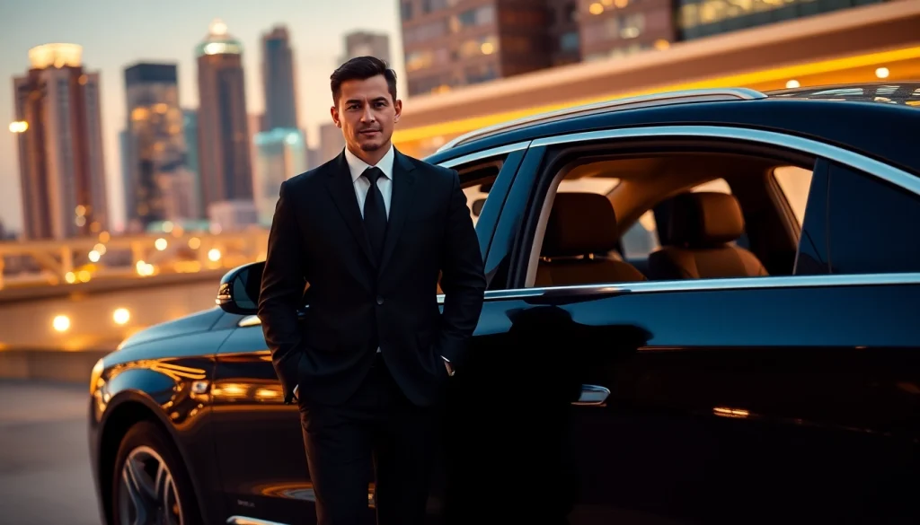Experience a luxurious vip chauffeur service with professional drivers and a stylish car in a scenic city.